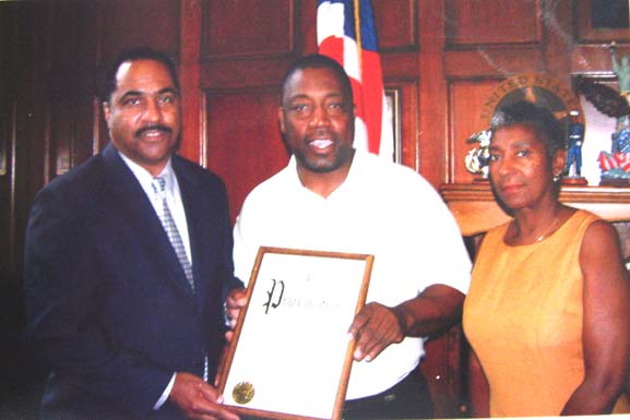 Rich Glover and Mayor